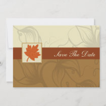 orange fall wedding save the date announcement
