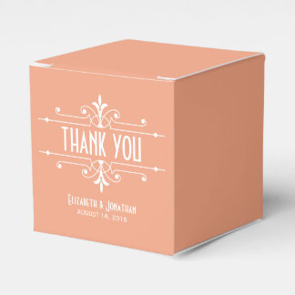 Orange Fancy Ornamental Favor Boxes