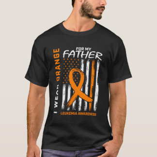 Orange Father Dad Leukemia Awareness Products Us F T-Shirt