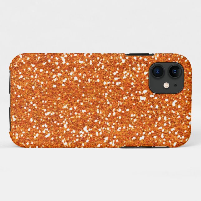 Orange Faux Glitter Case-Mate iPhone Case