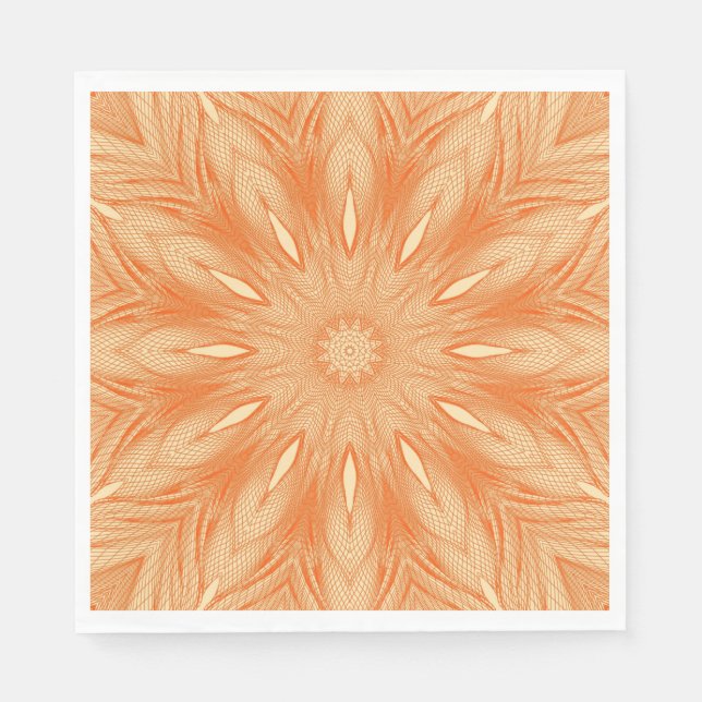 Orange Faux Tulle Design Napkins (Front)