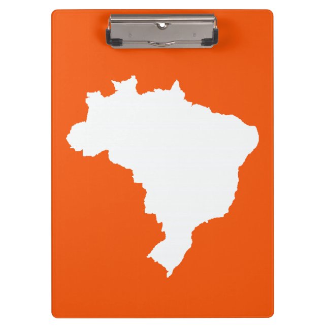 Orange Festive Brazil at Emporio Moffa Clipboard (Front)