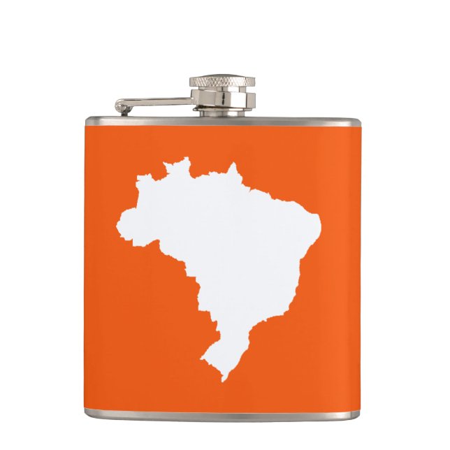 Orange Festive Brazil Flask (Front)