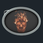 Orange Fire Skull Belt Buckle<br><div class="desc">A cool belt buckle is one of the most versatile fashion items out there, and brings a little magic to any outfit new or old. Belts are an easy way to freshen up a dull look, and can be your special added touch that makes your style uniquely yours. Express yourself...</div>