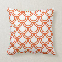 Orange Fish Scales Cushion
