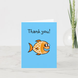 Orange fish thank you card
