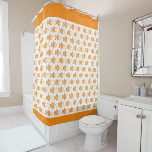 Orange Fishes Shower Curtain