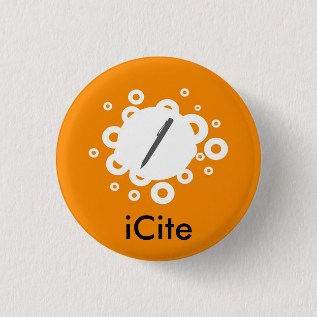 Orange Fizz iCite Small Button (Front)