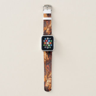 Orange flame apple watch band