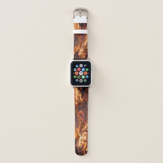 Orange flame apple watch band (Front)