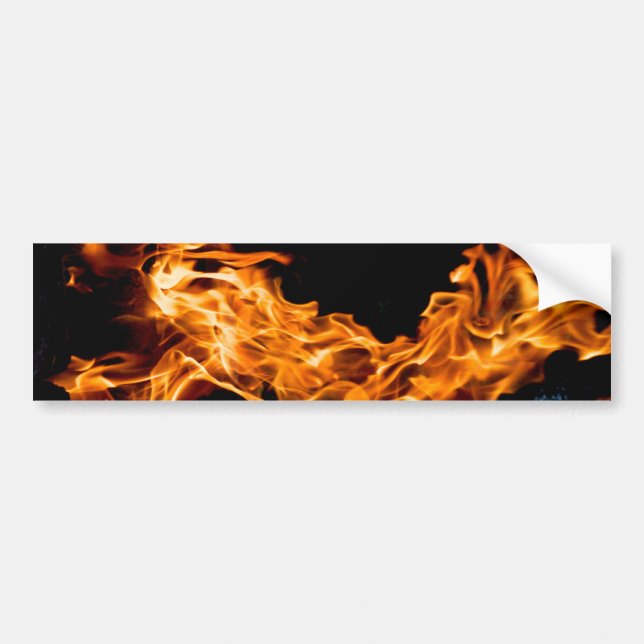 Orange flame bumper sticker (Front)