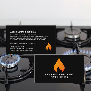 Orange Flame, Gas Engineer & Supplier Business Card