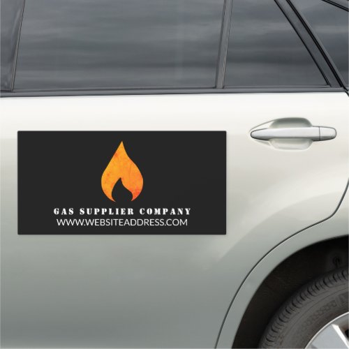 Orange Flame Gas Engineer  Supplier Car Magnet