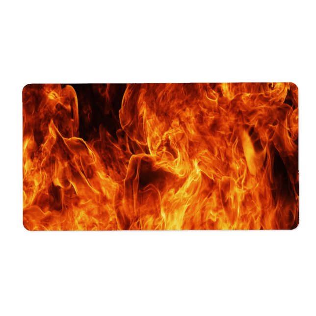 Orange flame label (Front)