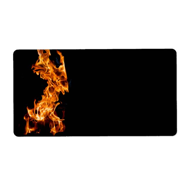 Orange flame label (Front)