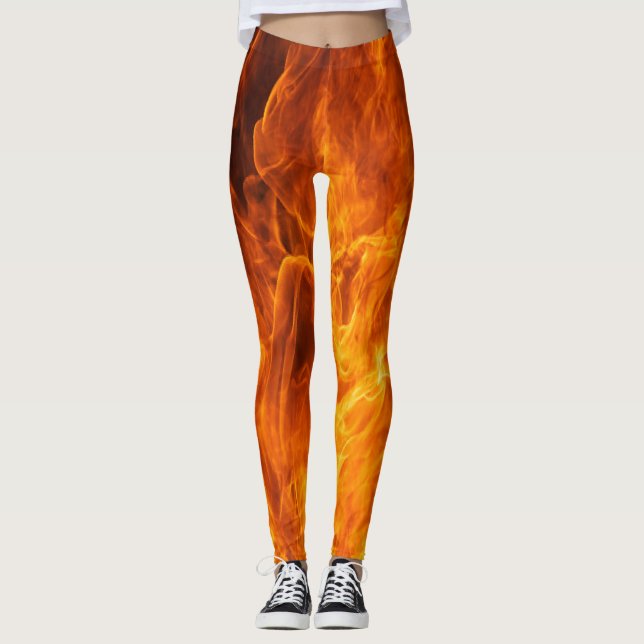 Orange flame leggings (Front)