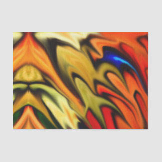 Orange Flame Morphed Cut Glass Tissue Paper