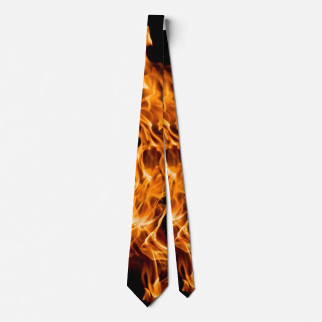 Orange flame neck tie (Front)