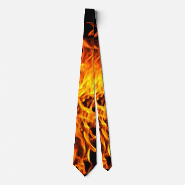 Orange flame neck tie (Front)