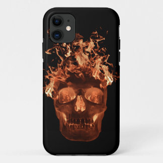 Orange Flame Skull iPhone 5G Case