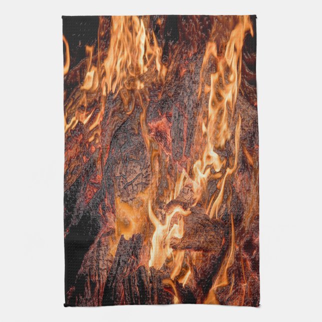 Orange flame towel (Vertical)