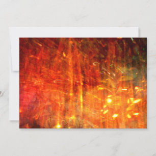 Orange Flames Abstract Photo Art Invite