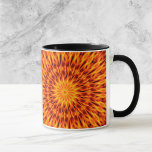 Orange Flames Kaleidoscope Mug at Zazzle