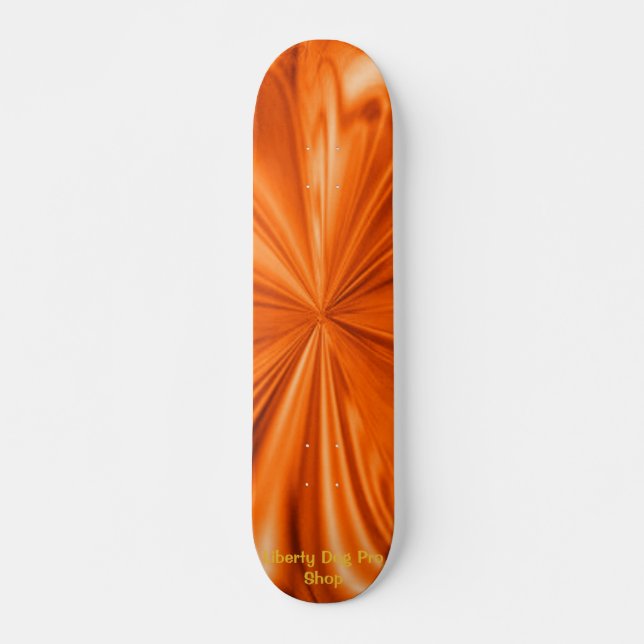 ORANGE FLAMING SHREDDER PRO SKATEBOARDS (Front)