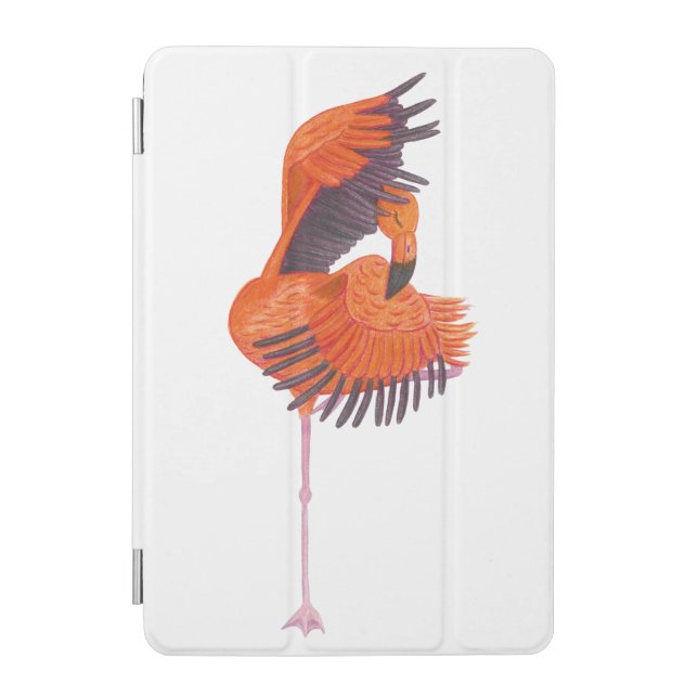 Orange Flamingo in Dance Pose iPad Mini Cover (Front)