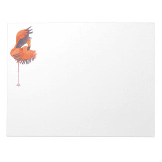 Orange Flamingo in Dance Pose Notepad