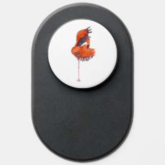Orange Flamingo in Dance Pose PopSocket