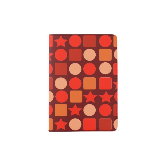Orange Flavored Geometric Passport Holder (Front)