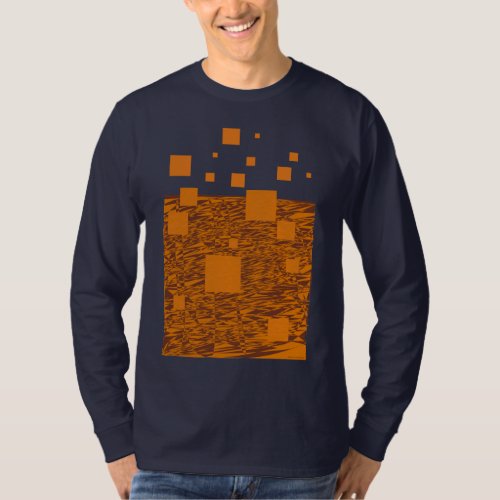 Orange Float Abstract Pattern Chemistry Art Sci Fi T_Shirt