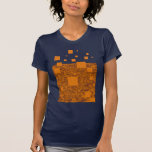 Orange Float Sci Fi Abstract Pattern Chemistry Art T-shirt at Zazzle