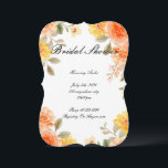 ORANGE FLORAL BOTANICAL BRIDAL SHOWER INVITATION<br><div class="desc">ORANGE FLORAL BOTANICAL BRIDAL SHOWER INVITATION</div>