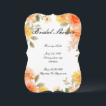 ORANGE FLORAL BOTANICAL BRIDAL SHOWER INVITATION<br><div class="desc">ORANGE FLORAL BOTANICAL BRIDAL SHOWER INVITATION</div>