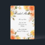 ORANGE FLORAL BOTANICAL BRIDAL SHOWER INVITATION<br><div class="desc">ORANGE FLORAL BOTANICAL BRIDAL SHOWER INVITATION</div>