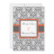 Orange Floral Damask Wedding Invitation