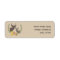 Orange Floral Deer Address Label