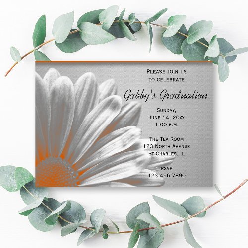Floral Highlights Graduation Party Invitation