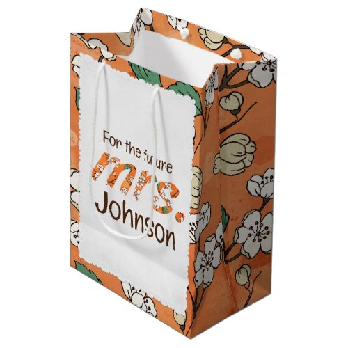 Orange Floral Pattern for MRS Medium Gift Bag