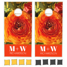 Orange Floral Ranunculus Personalized