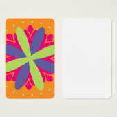 Orange floral shapes illustration (Front & Back)