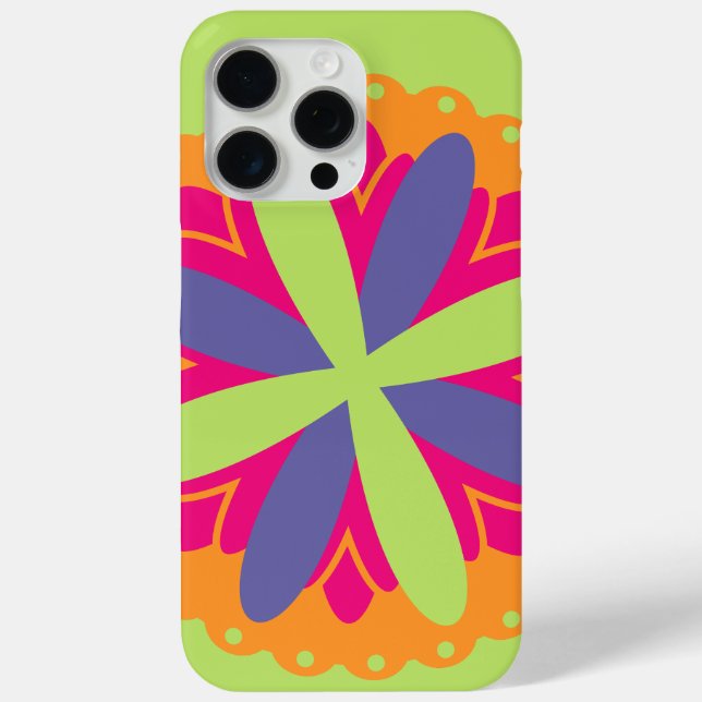 Orange floral shapes illustration Case-Mate iPhone case (Back)