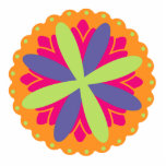 Orange floral shapes illustration cutout<br><div class="desc">circle shaped petals floral round illustration pattern</div>