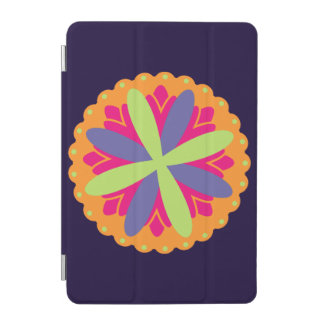 Orange floral shapes illustration iPad mini cover