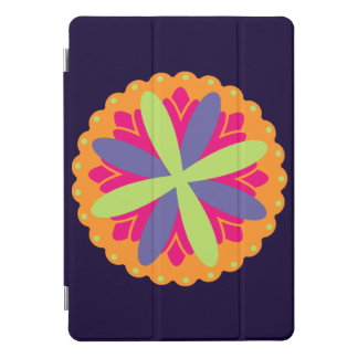 Orange floral shapes illustration iPad pro cover