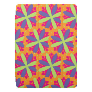 Orange floral shapes illustration iPad pro cover