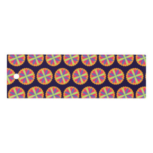 Orange floral shapes illustration ruler