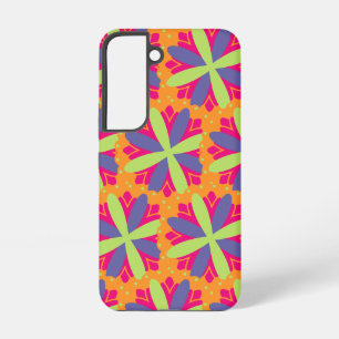 Orange floral shapes illustration samsung galaxy s22 case